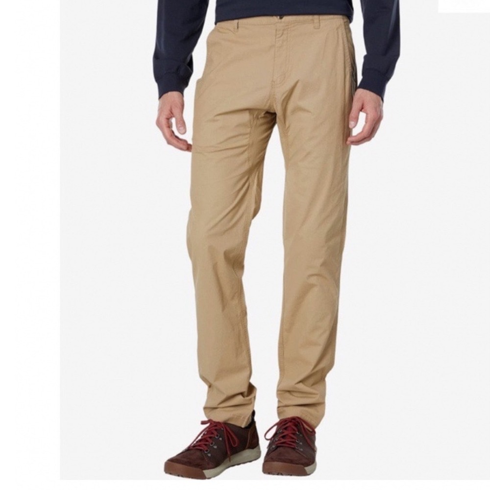 Mountain Khakis Stretch Poplin Pant Mens 42 Tan Relaxed Fit Chino Organic Cotton